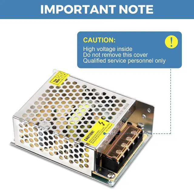 Alt view image 6 of 7 - 12V 3A Power Supply 36W AC/DC Adapter Switching Power Transformer AC 100V-240V to DC 12 Volt 3 Amp Converter Low Voltage Output for LED Strip Light Security System CCTV Camera
