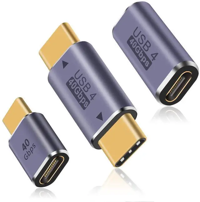 Main image of USB C Extender Adapter, USB C Coupler 40Gbps,100W PD and 8K@60Hz Video Display, Type C to Type C Adapter for Steam Deck, MacBook,Thunderbolt ect (3 Pack)
