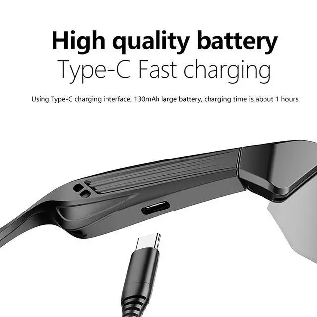 Alt view image 5 of 7 - Smart Glasses,Polarized Bluetooth Sunglasses for Men & Women, Safety Glasses with Built-in Mic & HD Open Ear Speakers,Wireless Sport Glasses Indoor/Outdoor UV Protection