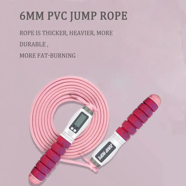 Alt view image 5 of 7 - Workout Jump Rope with Counting,9.85ft Adjustable Skipping Rope with Calorie Counter,Tangle-Free Rapid Speed Exercise Jumping Rope for Women, Men, Kids for Fitness, Workout, Gym