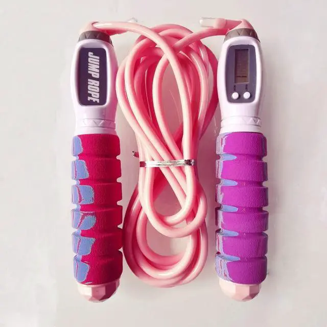 Alt view image 7 of 7 - Workout Jump Rope with Counting,9.85ft Adjustable Skipping Rope with Calorie Counter,Tangle-Free Rapid Speed Exercise Jumping Rope for Women, Men, Kids for Fitness, Workout, Gym
