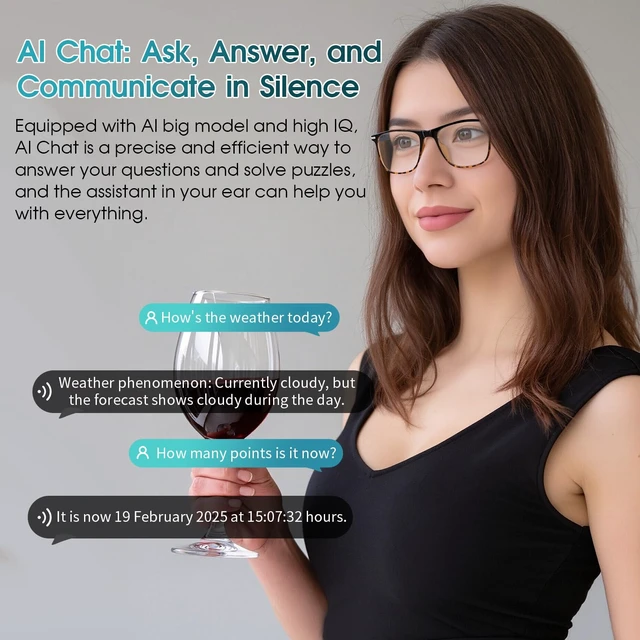 Alt view image 6 of 7 - AI Bluetooth Glasses with Speakers, UV400 Smart Sunglasses for Men Women Black Frame With Real-Time Translation, Free App, Photochromic Lens And Touch Control For Work Commuting Driving And Daily Us