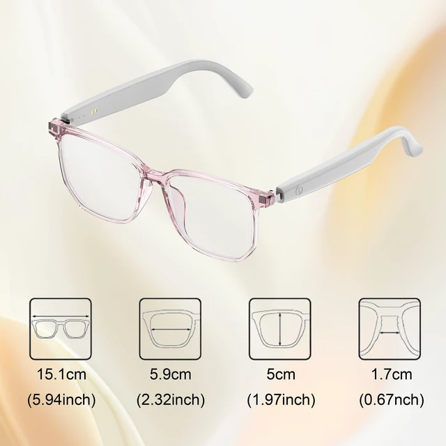 Alt view image 7 of 7 - AI Smart Glasses, Bluetooth 6.0 Real-Time Translation Glasses 144 Languages Bluetooth Translation Glasses Blue Light Filtering Lenses for Traveling/ Meeting/ Trade Business for Men&Women