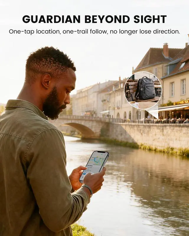 Alt view image 5 of 7 - 4-Pack Tracker Tags for iOS (Not for Android), Louder Sound Key Finder with an Extra Replacement Battery, Item Finder Air Tracker Smart Tag for Keys, Wallet, Suitcase, Luggage
