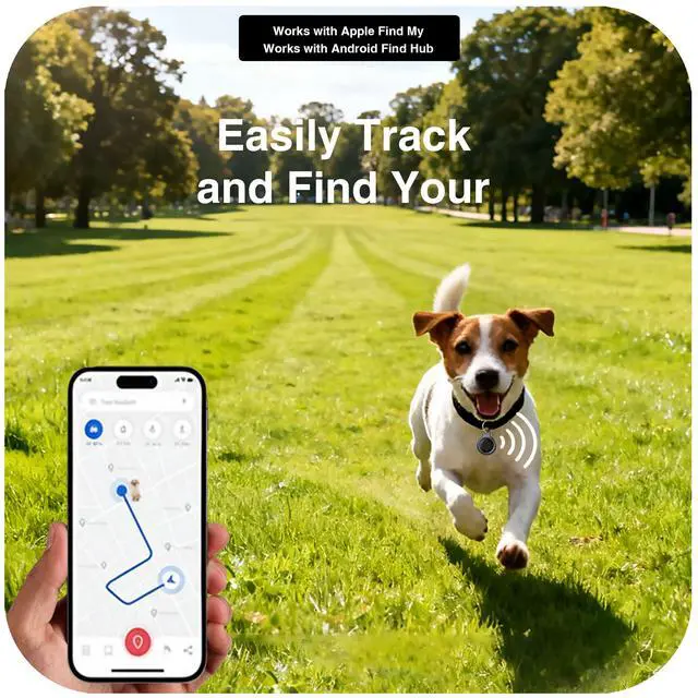 Alt view image 2 of 7 - Bluetooth Tracker Works with Apple Find My & Android Find Hub Key Finder for Keys & Pet Collar, No Monthly Fee, Loud Alarm, Replaceable Battery(2 Pack, White)