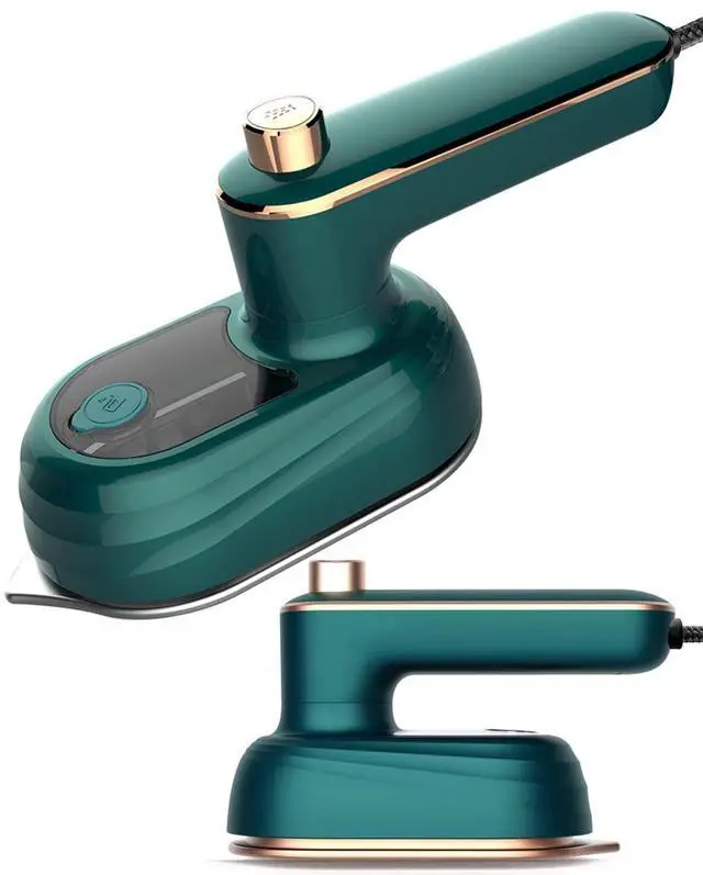 Main image of Professional Travel Iron for Clothes, Mini Ironing Machine Handheld Can Be Rotated 180 Degrees, Household Fast Heating Wired Small Electric Iron, Portable Heat Press Clothing Iron Machine (Green)