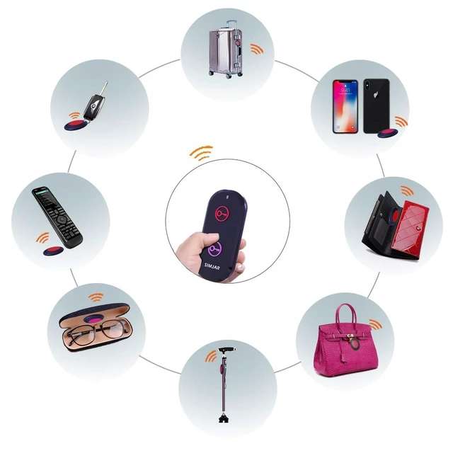 Alt view image 7 of 7 - Basic Key Finder with 2 Receivers & 1 Remote, Wireless Remote Control RF Key Finder Locator Tracker for Keys Wallet Phone Luggage