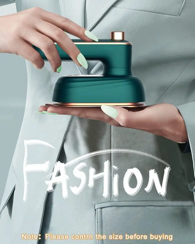 Alt view image 7 of 7 - Professional Travel Iron for Clothes, Mini Ironing Machine Handheld Can Be Rotated 180 Degrees, Household Fast Heating Wired Small Electric Iron, Portable Heat Press Clothing Iron Machine (Green)