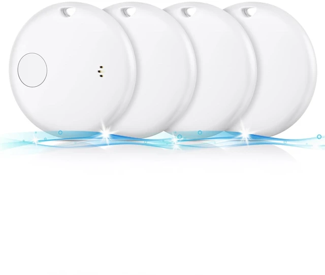 Main image of Air Tracker Tags-4 Pack, Smart Bluetooth Tracker Works with Apple Find My (iOS Only), Item Finder Key Finder with Replaceable Battery, Tracker Tag Locator for Keys, Luggage, RAID Adapter (White)