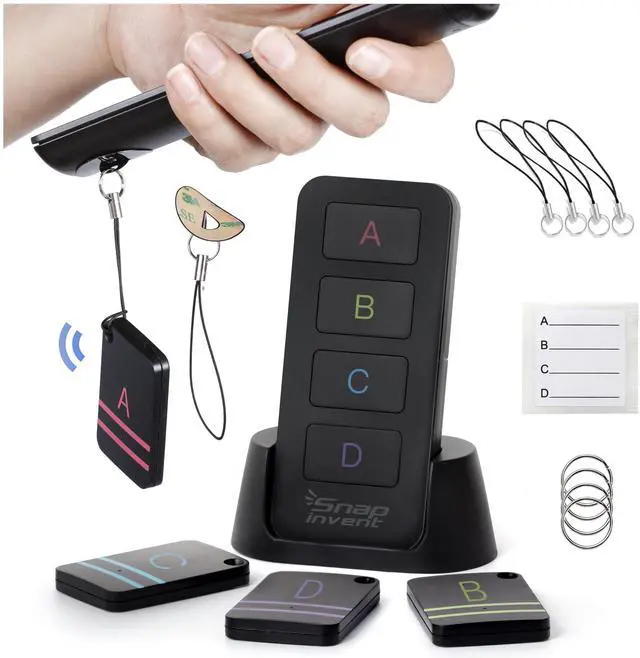 Main image of Key Finder and TV Remote Control Retriever - Trackers Locator, Keys, Purse - Keychain Tracker Beeper Tags - Find Your Lost Belonging Items Quickly