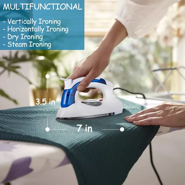 Alt view image 5 of 6 - Travel Steam Iron Portable Compact Foldable for Clothes | 1.1lb Lightweight/ 80ml Tank/ 35s Fast Heat/ Temp Dial for Silk,Wool/ Anti-Skid Grip/ Mist Spray