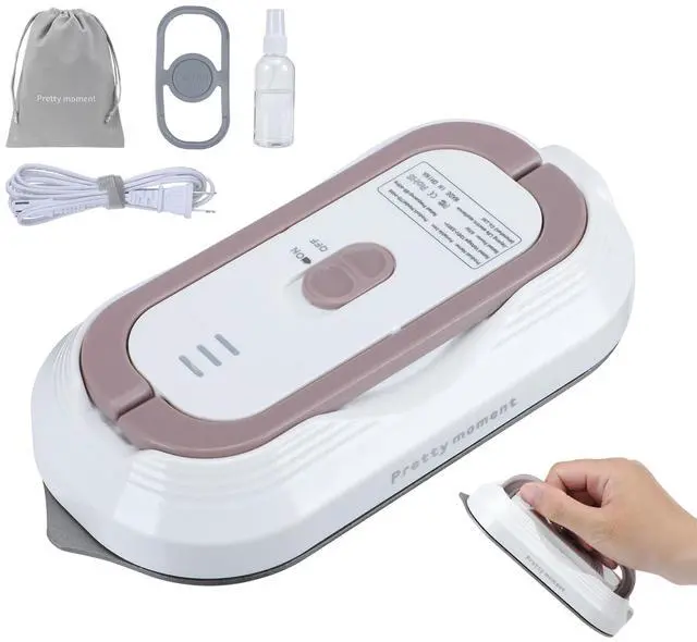 Main image of Travel Iron, Mini Dry Iron for Clothes with Global Voltage 100-240V, 300W Fast Heat Up in 60s, Ceramic Non-Stick Soleplate, Ultra Lightweight 0.8lbs for Travel, Home, Dorms, RV
