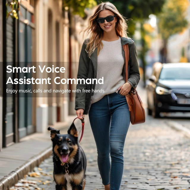 Alt view image 3 of 7 - Smart Bluetooth Audio Glasses, Polarized UV Protection Open-Face Sunglasses, Built-in Voice Assistant, Unisex, Suitable for Outdoor and Cycling Use