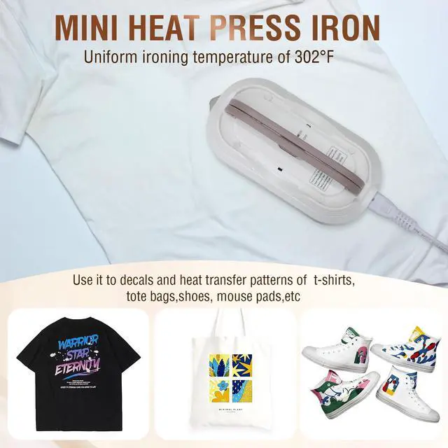 Alt view image 6 of 7 - Travel Iron, Mini Dry Iron for Clothes with Global Voltage 100-240V, 300W Fast Heat Up in 60s, Ceramic Non-Stick Soleplate, Ultra Lightweight 0.8lbs for Travel, Home, Dorms, RV