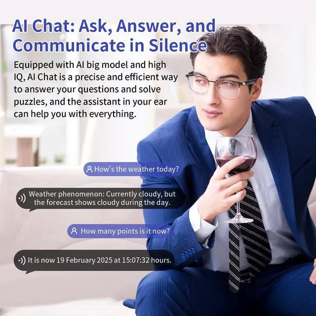 Alt view image 7 of 7 - Al Glasses for Men Women, Smart Glasses with Photochromic Lenses | Real-Time Translation with 169 Languages, Open-Ear Audio, Hand-Free Call, Vioce Assistant, Travel Meeting Business Trade