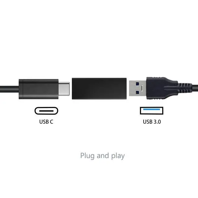 Alt view image 3 of 6 - 5 USB Female to C Female Adapter, 10GB-Usb3.1 to C Adapter Connector, Bi-Directional High Speed USB Extension Connector Support Charge & Data Sync