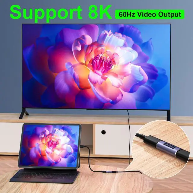 Alt view image 4 of 7 - USB C Female to Female Adapter (4 Pack) USBC Coupler with 40 Gbps PD 100W 8K 60hz Video Compatible for Thunderbolt 4/3, MacBook Pro/Air, USB C HUB and More Type C Devices