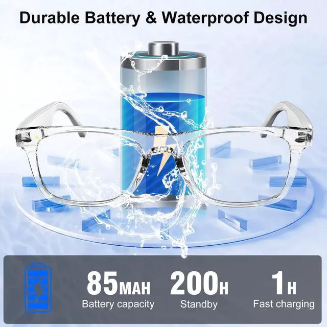 Alt view image 7 of 7 - AI Smart Glasses for Women and Men, Bluetooth Translation Glasses
