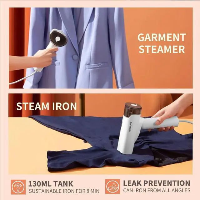 Alt view image 4 of 7 - 1000w Travel Garment Steamer for Clothes: Foldable Portable Handheld Clothing Mini Steamers Travel Size Hand held Electric Small steam Iron Travel Dorm Essentials
