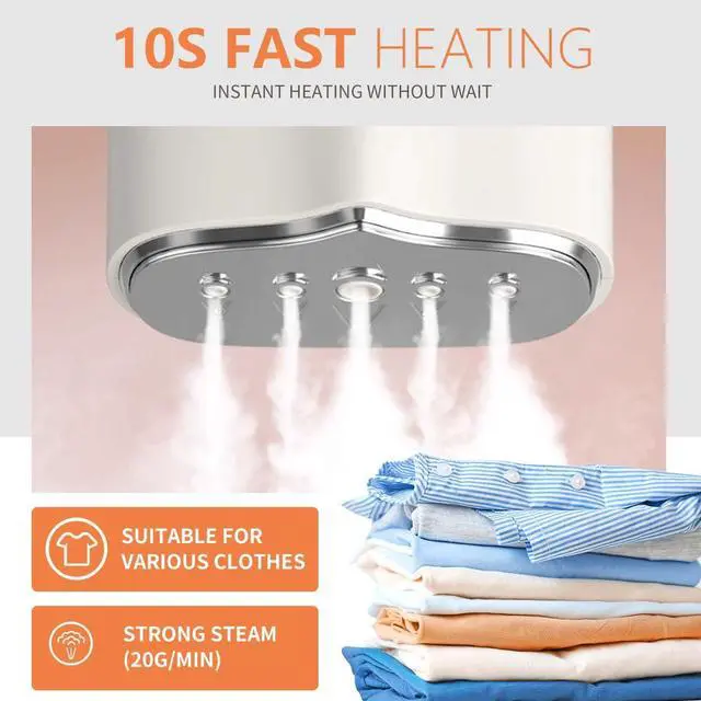 Alt view image 7 of 7 - 1000w Travel Garment Steamer for Clothes: Foldable Portable Handheld Clothing Mini Steamers Travel Size Hand held Electric Small steam Iron Travel Dorm Essentials