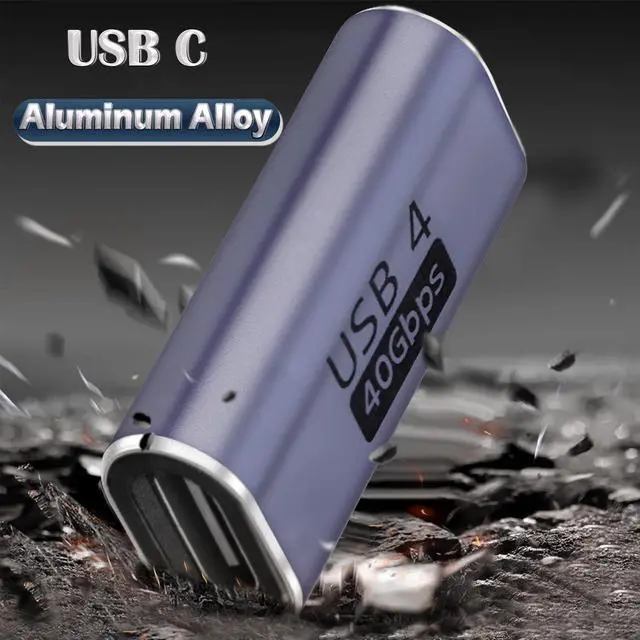 Alt view image 2 of 7 - USB C Female to Female Adapter, 4 Pack Type C Extender Connector, 40Gbps Double Female USB C Coupler Converter Connector with 100W PD Charging, Compatible for Thunderbolt 4/3, MacBook Pro/Air