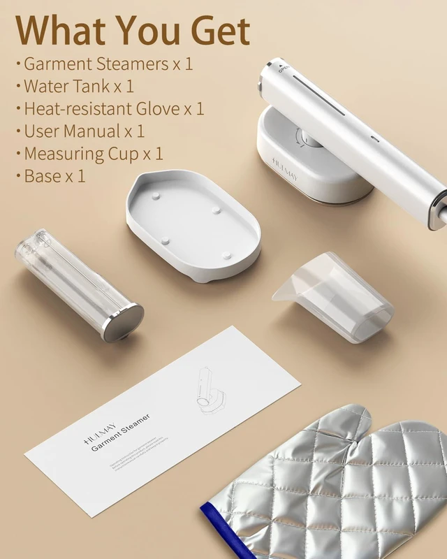 Alt view image 7 of 7 - Steamer for Clothes, Portable Handheld Travel Steamer 1200W, White | 2-in-1 Steam Iron & Steamer, 10s Heat-Up, 90° Rotating, Leak Proof, All-Fabric Safe, Detachable Tank, Travel/Home, 110-120V