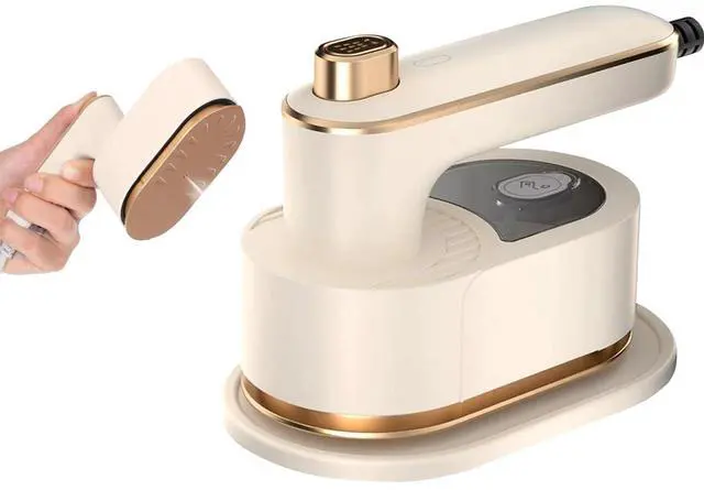 Main image of Portable Mini Handheld Iron,180°Rotatable Steam Iron Handheld,Mini Ironing Machine Support for family, travel, and gifts (white)
