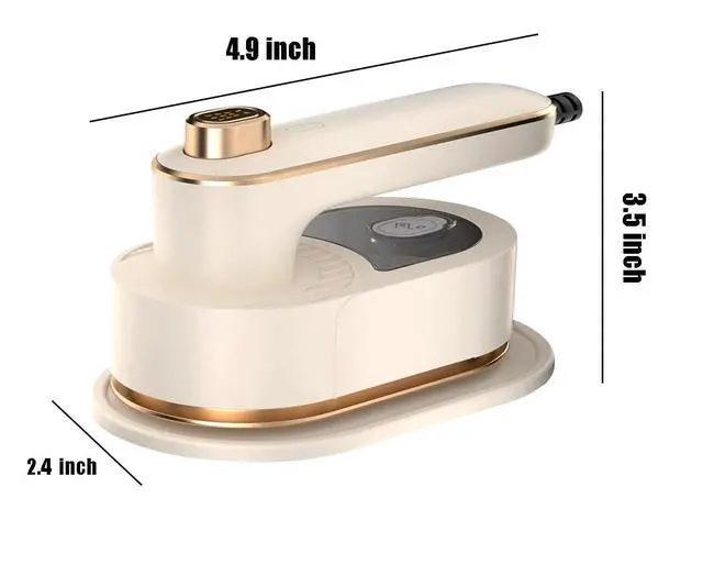 Alt view image 2 of 4 - Portable Mini Handheld Iron,180°Rotatable Steam Iron Handheld,Mini Ironing Machine Support for family, travel, and gifts (white)