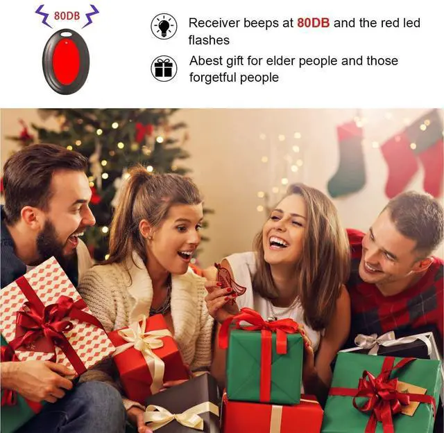 Alt view image 6 of 7 - Key Finder with Sound, 131ft RF Remote Finder, 4 Receivers | 80dB+ RF Remote Control Finder With 1 Transmitter and 4 Receivers for Keys, Wallets, Phones, Glasses and Pet Collars