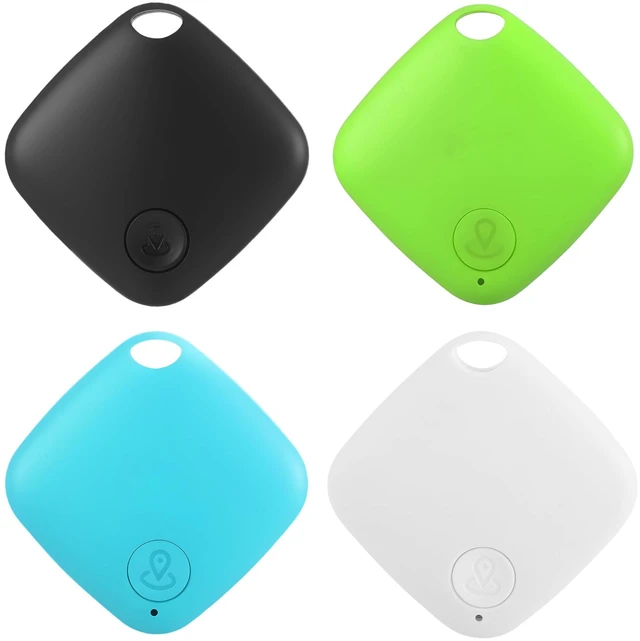 Main image of Bluetooth Item Locator Tracker for Keys, Wallet & Bags, Worldwide Location Network, Replaceable Battery Compatible with Find My App (iOS Only)-4 Pack Colorful