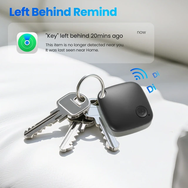 Alt view image 6 of 7 - Bluetooth Item Locator Tracker for Keys, Wallet & Bags, Worldwide Location Network, Replaceable Battery Compatible with Find My App (iOS Only)-4 Pack Colorful