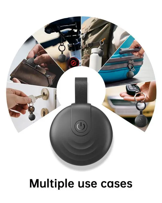 Alt view image 2 of 7 - Air Tracker Tags (iOS Only) 4 Pack: Bluetooth Item Finder with Apple Find My APP, Item Locator for Keys Finder, Bags Wallets Anti-Loss, IP68 Waterproof Smart Tag (F20 Black)