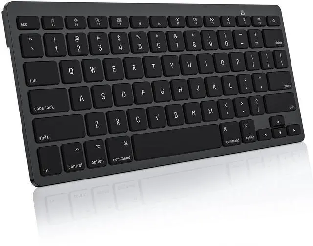Main image of Bluetooth Keyboard Compatible with Mac, Compact Wireless Keyboard Compatible with MacBook Pro/Air, iMac, Mac mini/Pro Laptop and PC, Dark Black