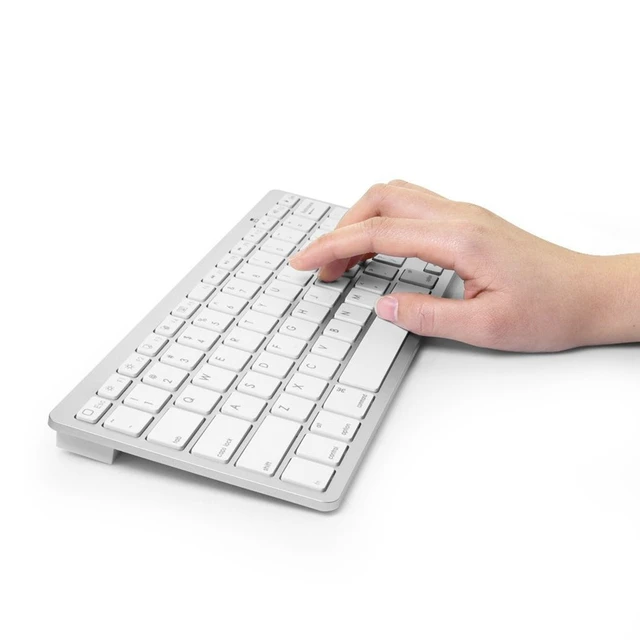 Alt view image 2 of 7 - USB Slim Mini Wired 78 Key Small Super Thin Compact Keyboard for Desktop Laptop PC Win 7 Mac (White)