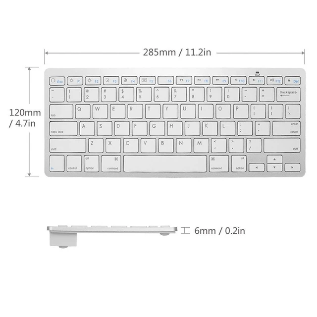 Alt view image 6 of 7 - USB Slim Mini Wired 78 Key Small Super Thin Compact Keyboard for Desktop Laptop PC Win 7 Mac (White)