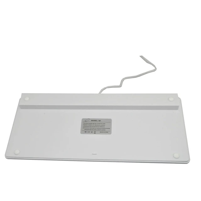 Alt view image 7 of 7 - USB Slim Mini Wired 78 Key Small Super Thin Compact Keyboard for Desktop Laptop PC Win 7 Mac (White)