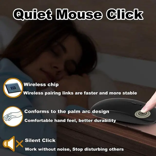 Alt view image 6 of 7 - Keyboard and Mouse Combo,Ultra-Slim Ergonomic Small Rechargeable Bluetooth Keyboard Mouse Set for Apple iPad iPhone Samsung Tablet Phone Android PC Computer Mac Smartphone (Black)