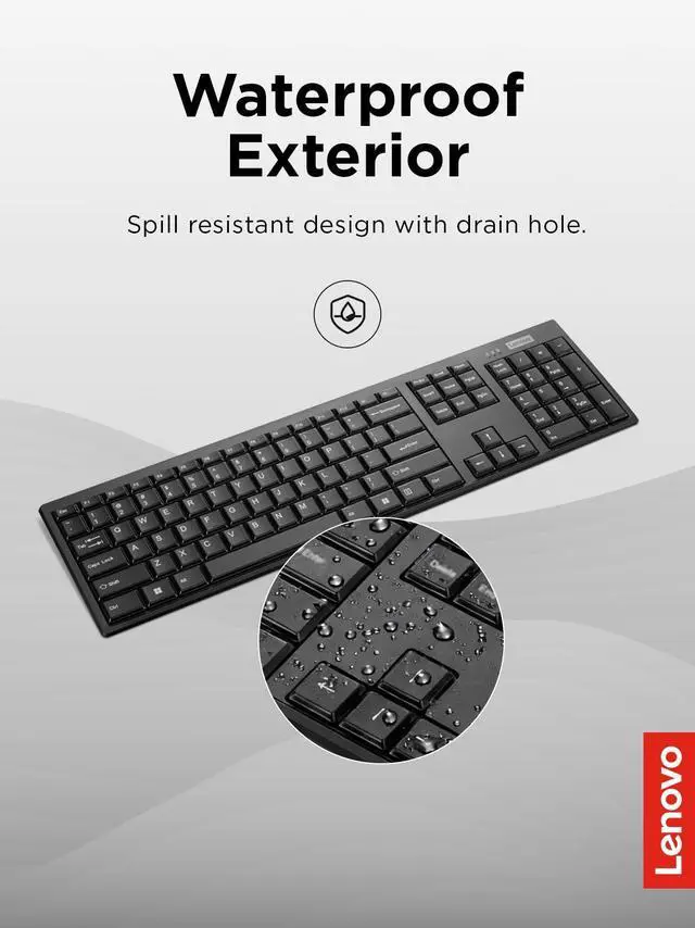 Alt view image 4 of 5 - 100 Wireless Compact Keyboard Cordless Keyboard for PC & Laptop with Windows Silent Keys Full-Size Layout with Numeric Keypad Plug & Play USB Receiver Portable, Black