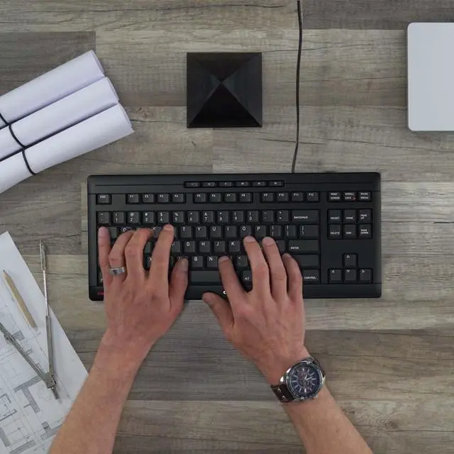Alt view image 6 of 6 - Stream Wired Keyboard Without Number Pad, Compact TKL | Whisper Quiet Keys, Unique Typing Feel, Slim Design, SX Scissor Switches, QWERTY, Black