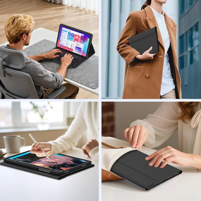 Alt view image 7 of 7 - for Samsung Galaxy Tab A11+/A9+ Case with Keyboard (Black, 11 inch) | Wireless Magnetic Detachable Folio Keyboard Cover with Pencil Holder, for Tab A9+/A11+ Plus 11 inch