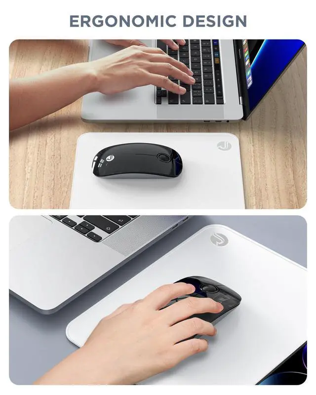 Alt view image 4 of 7 - Bluetooth Wireless Mouse, BT5.1/2.4G Dual Mode, Black