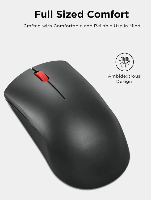 Alt view image 4 of 7 - Wireless Mouse (WL150) - 2.4G Nano USB-A Ambidextrous Ergonomic Mouse 3-Million Clicks, 1,000 DPI Portable Compact Cordless Design - Computer & Laptop Accessories
