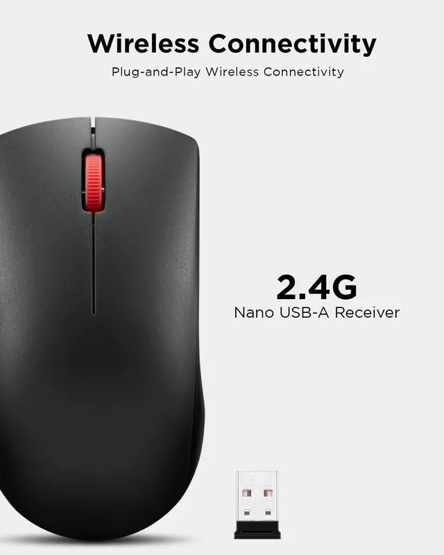 Alt view image 6 of 7 - Wireless Mouse (WL150) - 2.4G Nano USB-A Ambidextrous Ergonomic Mouse 3-Million Clicks, 1,000 DPI Portable Compact Cordless Design - Computer & Laptop Accessories