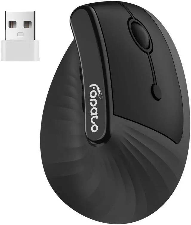 Main image of Ergonomic Vertical Mouse,Wireless Bluetooth 5.0 and 2.4G Mouse,Silent Click, 60% Reduced Wrist Pressure,3 Adjustable DPI for PC,Mac,Laptop,Computer,Home,Office Use (Black)