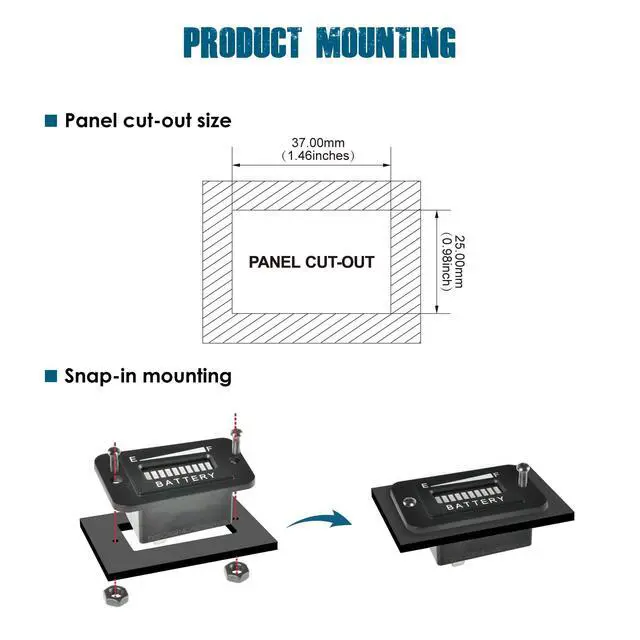 Alt view image 6 of 7 - RL-BI003 LED Battery Level Meter
