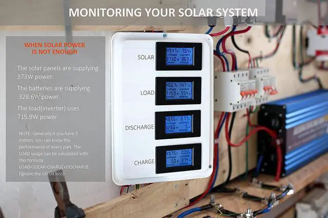 Alt view image 5 of 7 - DC 8-100V 0-100A Amp Meter Voltmeter Battery Monitor with 100A Shunt