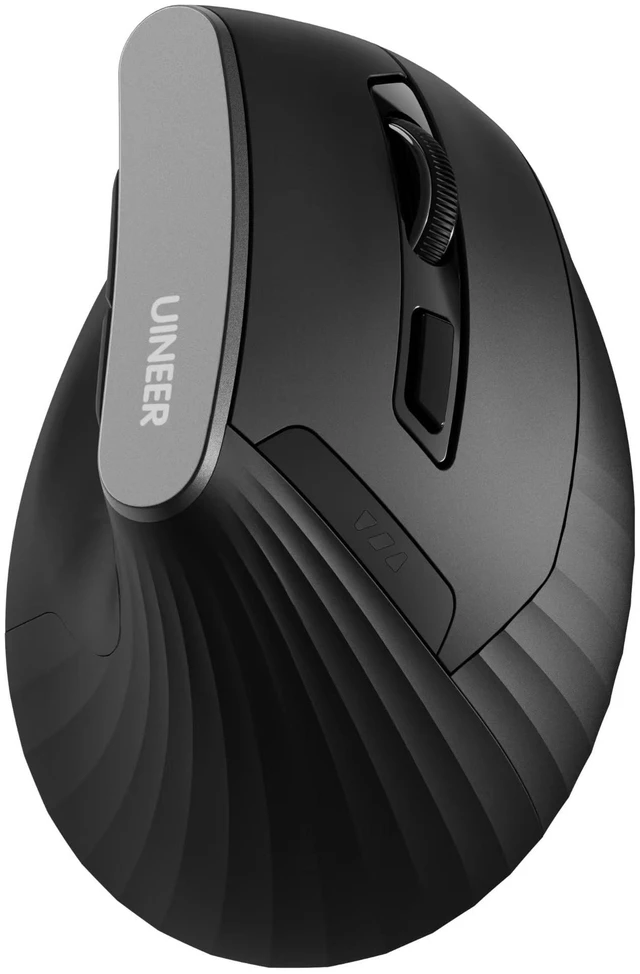 Main image of Vertical Ergonomic Mouse, Tri-Mode Wireless, 12-Month Battery Life | Wireless Bluetooth 5.0/4.0 and 2.4GHz USB Receiver, 4 Adjustable DPI, Office Cordless Mouse for iPad, Laptop, Mac, PC