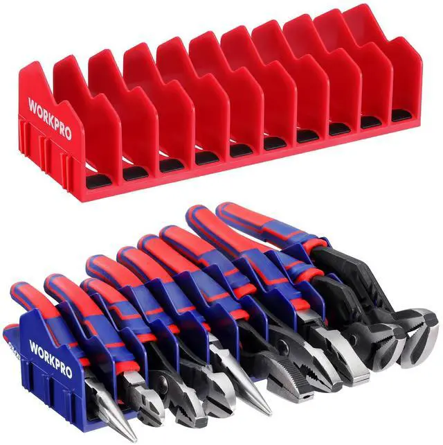 Main image of 2-Pack Plier Organizer Rack, 20-Slot Tool Organizer and Storage | Large Capacity Plier Holder, Non-Slip Rubber Base, High-Strength Plastic, Extendable Tool Box Organizer, Pliers Not Included