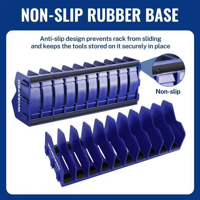 Alt view image 5 of 7 - 2-Pack Plier Organizer Rack, 20-Slot Tool Organizer and Storage | Large Capacity Plier Holder, Non-Slip Rubber Base, High-Strength Plastic, Extendable Tool Box Organizer, Pliers Not Included