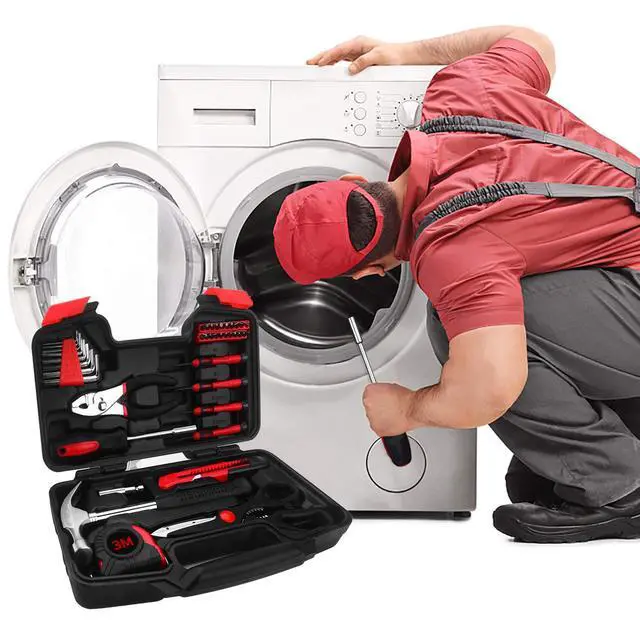 Alt view image 3 of 6 - 39-Piece Household Tools Kit - Small Basic Home Tool Set with Plastic Toolbox - Great for College Students, Household Use & More